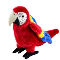 Kuscheltier Vogel Papagei Rot 24 Cm Stehend PlüSchvogel PlüSchtier Stofftier