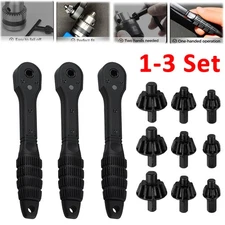 2-in-1 Ratchet Drill Chuck Key Wrench – Universal Chuck Key Replacement Tool for