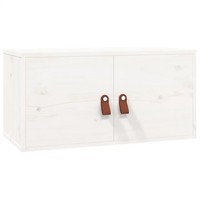 Wandschrank Weiß 60X30X30 Cm Massivholz Kiefer