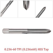 Hot Sale Tools Hss Tap 3 Flutes 0.236-60 TPI 3-blades 5mm (.2") Bushings