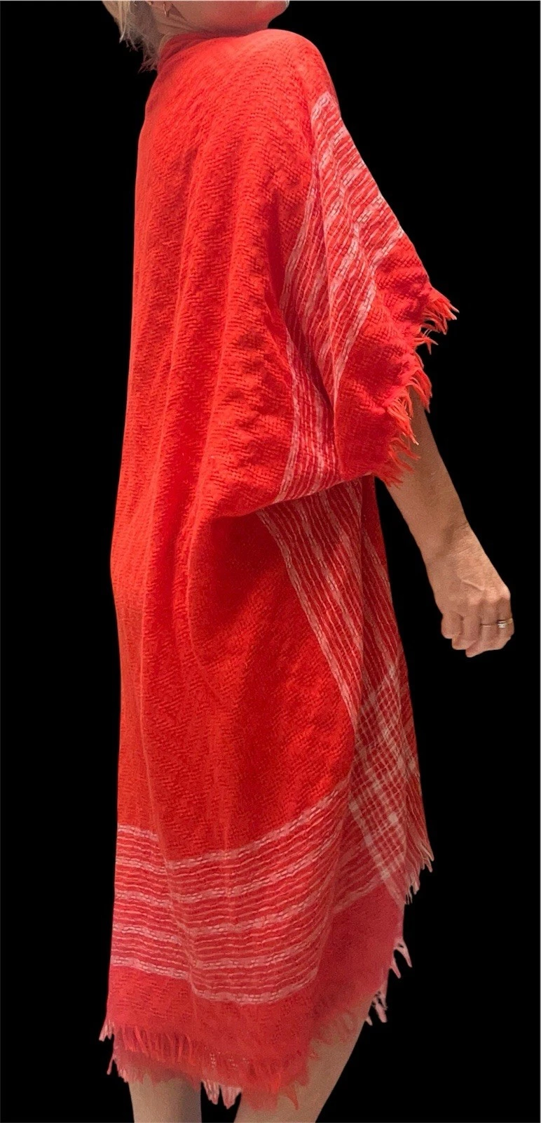 Free People Open Front Kimono Beach Cover Gauzy Knit Comfort Women OS