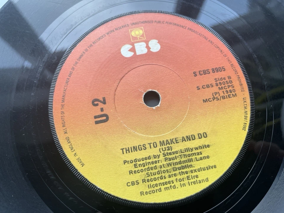 U2 - A Day Without Me 7” Irish Record 1st Pressing 1980 Ireland - Image 4 of 4