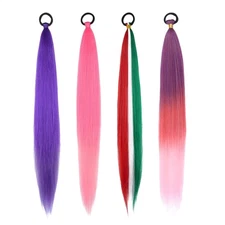 2 Pieces Ponytail Extensions 26 Inch Braid Ponytail Extension Long Hair