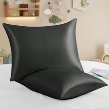 2 Pack Zippered Satin Toddler Pillowcases 13x18 Inch - Silky Soft Toddler Pillow