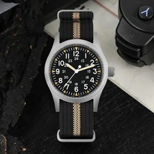 Militado ML05 reloj militar para hombre 38 mm zafiro cuarzo 10 bar verde