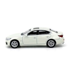 Coche Paudi Infiniti Q50S escala 1/64 modelo blanco juguete miniatura vehículo diecast