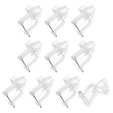 10 Stück Boutonnieres Sicherheitsnadeln, 4,5 x 2,5 cm Kunststoff Corsage Pin Knopfloch weiß