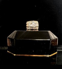 Lab-Created Round Diamond Engagement/Wedding Ring Set 10K Yellow Gold Size 6.5
