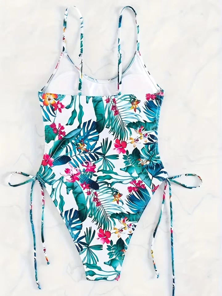 Sexy 1 aparter Badeanzug Gr.XL(44) Floral Damen Bademode Schwimmanzug Neu - Bild 2 von 4