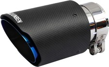 carbon fiber exhaust tip, carbon fiber tail pipe, inlet size 63mm/2.5", outle...