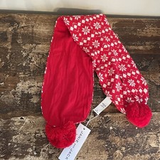 NWT Janie  Jack Christmas Winter Dog Scarf  Size: Medium Red/ White Cute 
