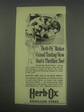1950 Herb-Ox Bouillon Cubes Advertisement - recipe for Beef Stew