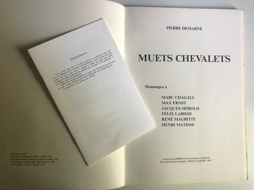 Pierre Demarne Muets Chevalets E/O 25ex HC Signé Chagall Ernst Matisse Magritte - Picture 2 of 10