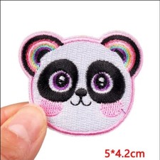 Panda Bear Iron on Patch Decorative Applique Embroidery Badge Embroidered