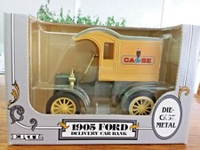 Ford 1905 Model T Delivery Car Case Ertl 1:25 Scale Bank Toy