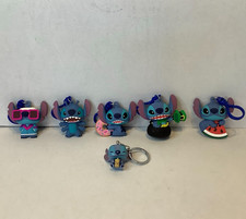 Lot of 6 Disney Lilo Stitch Stitch Bag Clips Keychains 2.5"
