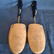 Vintage ROCHESTER WOOD SHOE TREES Travel Keeper Stretcher Form Wooden L Shaper