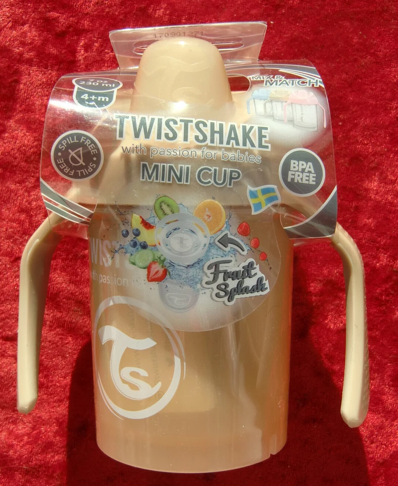 TWISTSHAKE, Mini Cup, Schnabeltasse, beige, 230 ml, auslaufsicher, neu und ovp - Bild 1 von 1
