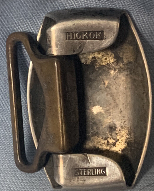 Antique 1920’s Hickok Sterling Silver Belt Buckle Not… Gem