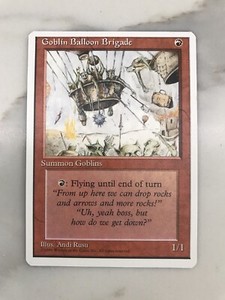 Goblin Balloon Brigade MTG Magic the Gathering Card NM Mint Fourth 4th Edition