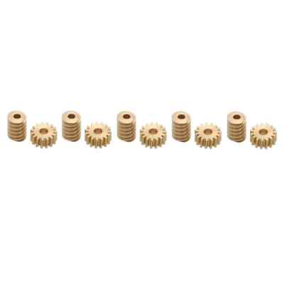5Sets 1:87 Modulus 0.2 15T Micro Brass Turbine Worm Static Change Gear Hole Dia