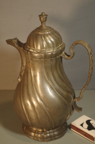 Pot en étain, baroque, état d'origine, 18/19. Jhdt, 510g, hauteur 21 cm (47) - Photo 1/5
