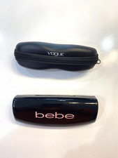 Vogue Black Zippered Case BeBe Hard Glasses Case EMPTY Sunglasses / Glasses