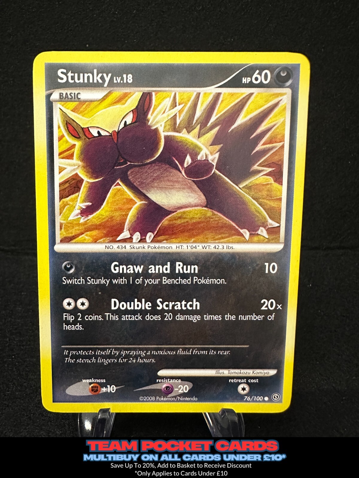 Stunky 76/100, Stormfront, Pokemon, LP