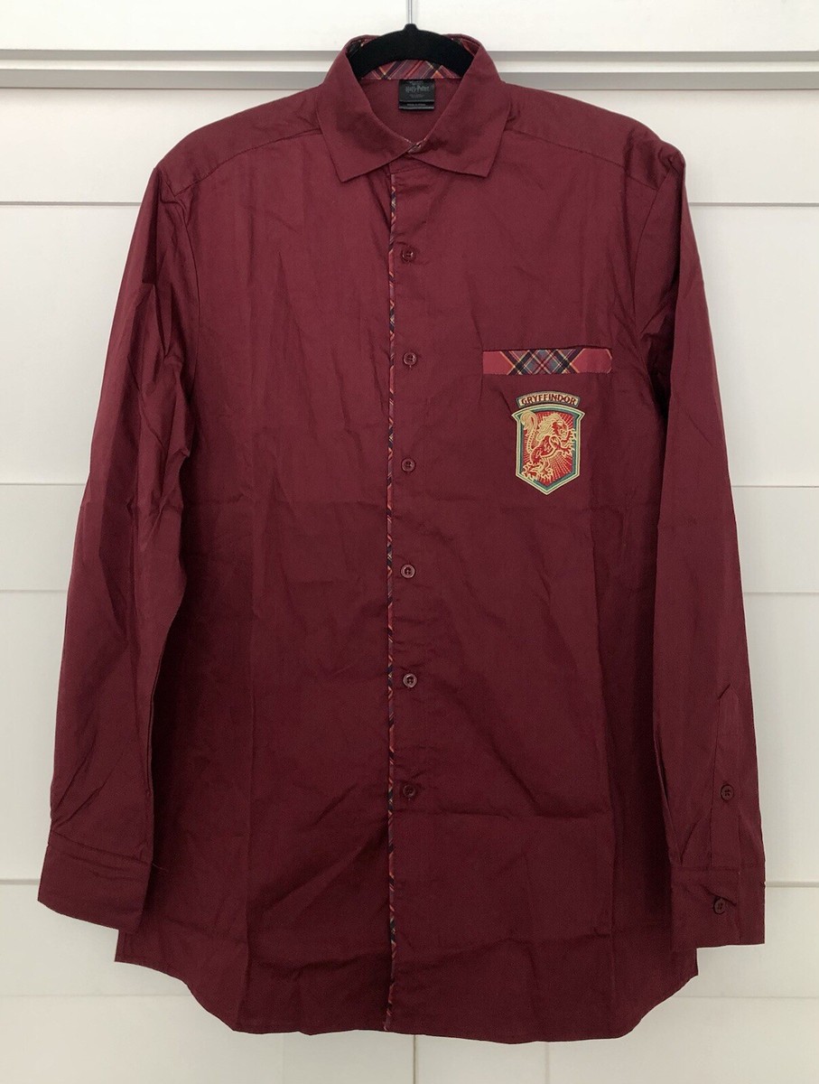 Universal Studios Harry Potter Gryffindor Crest Shirt Button Down Dress Shirt XS Universal Studios Harry Potter Gryffindor Crest Shirt Button Down Dress Shirt XS