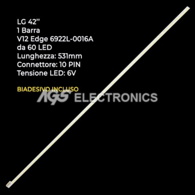 BAR 60 LED 10-poliger Streifen-LED-Fernseher LG 42-V12-EDGE 6922L-0016A 42LS570S
