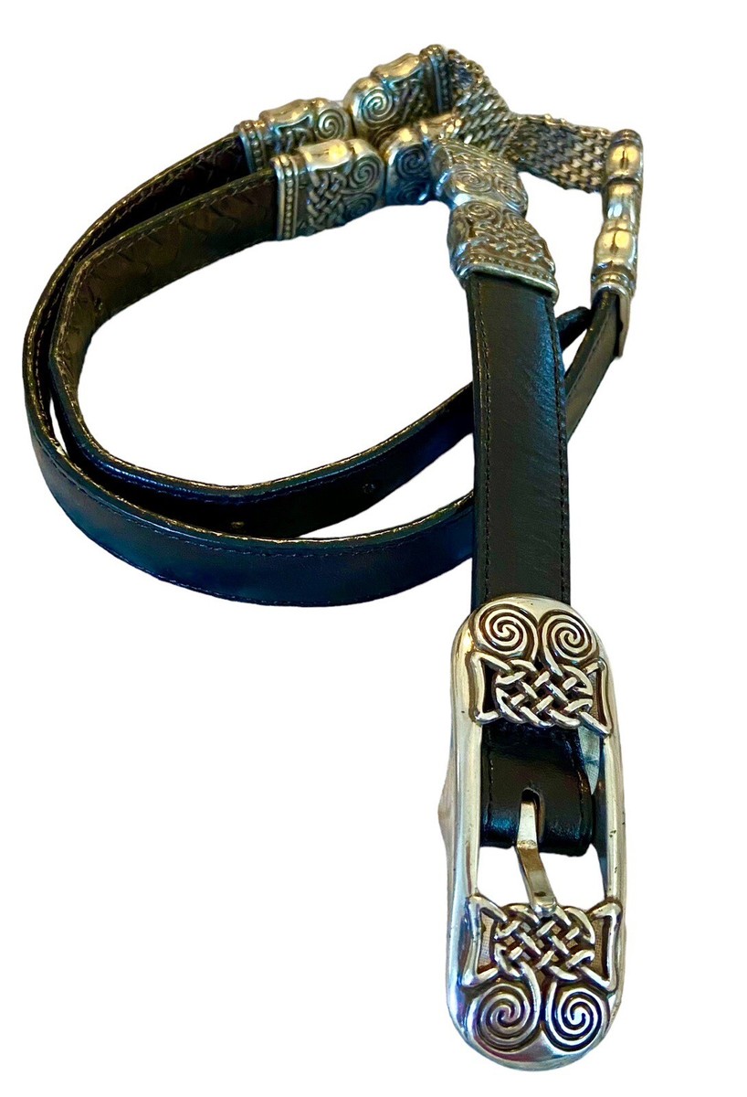 Brighton Black Leather Woven Belt with Decorative Silver Buckle Heart Of Silver Belt - Brighton main image 4