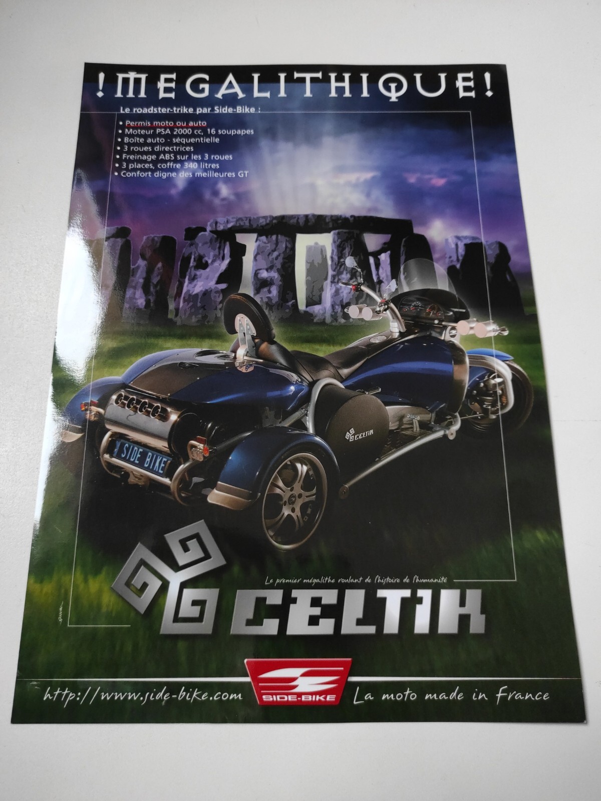 Brochure Side Bike Celtik 2006 pour garage de passionné