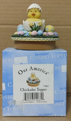 Our America - Chickadee Candle Jar Topper - Easter 