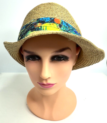 San Diego Hat Co Sun Straw Hat Adjustable Packable Cap | eBay display picture 2