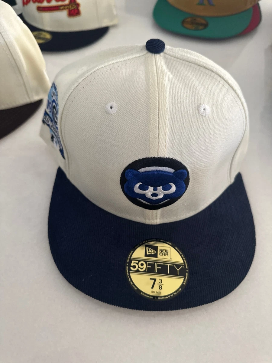 New Brimwoods Two Tone Corduroy Icy Blue Navy Chicago Cubs Hat