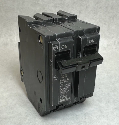 NEW (Qty 1) GE General Electric THHQL2120 Circuit Breaker 20 Amp, 2-Pole, 22 kA
