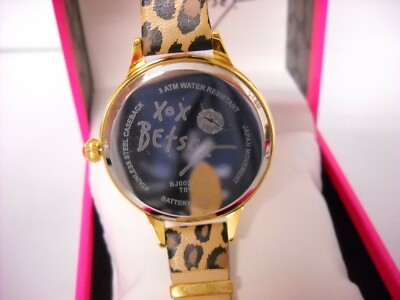 Betsy Johnson Leopard Print Big Numbers Gold-Tone Women display picture 1