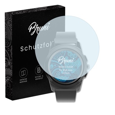 Bruni 2x Folie für MyKronoz ZeTime Schutzfolie Displayschutzfolie