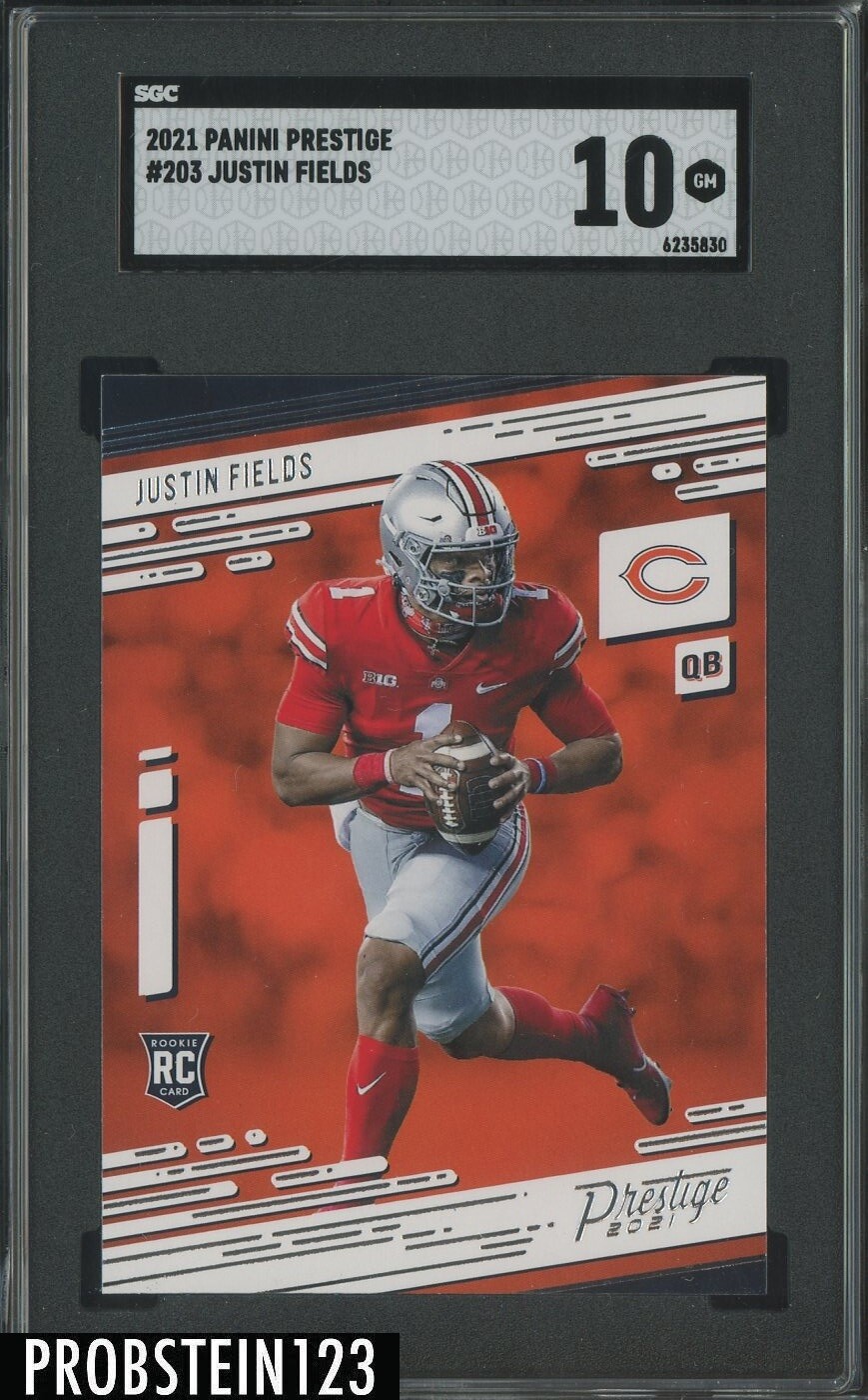Justin Fields Panini Prestige #203 Green Xtra Points