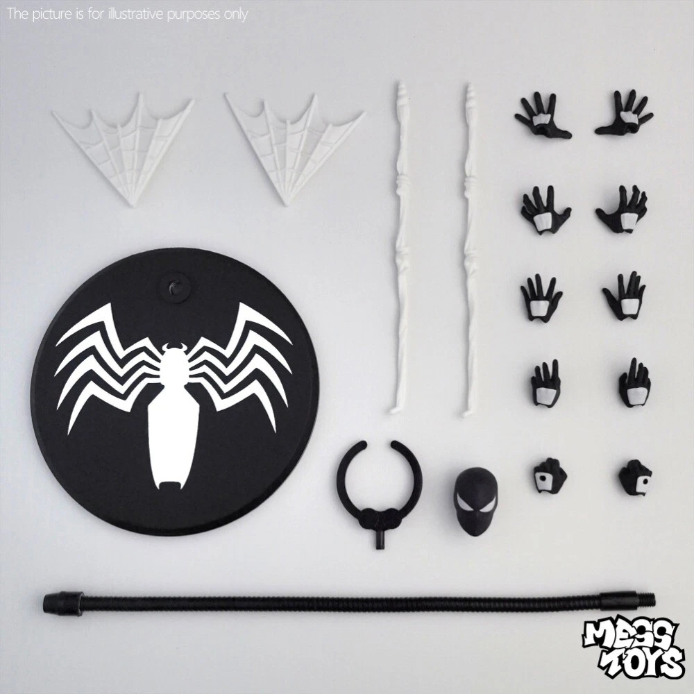 MESS TOYS Black Suit Neighbor Spider-Man Symbiote 1/12 Action Figure US STOCK image 9