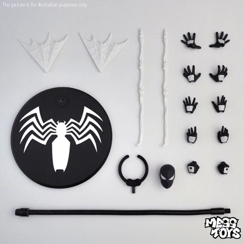 MESS TOYS Black Suit Neighbor Spider-Man Symbiote 1/12 Action Figure US STOCK image 9