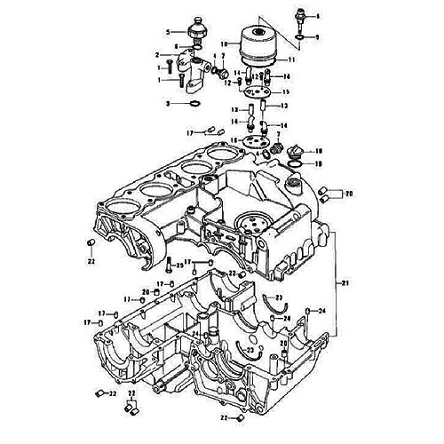 Kit vis allen carter Kawasaki KZ1000H EFI 1980 visserie inox moteur kit n3