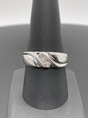 14k Keepsake White Gold Diamond Ring, Size