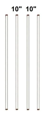 A2ZSCILAB 4 Pack Glass Stirring Rods 10" Round ends for Science Education, Lab and Kitchen