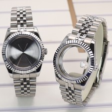 36/40mm Log Watch Cases 5-link Bracelet For Seiko NH35 nh38 Movement 28.5mm Dial