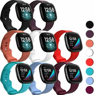 Fr Fitbit Versa 3 4 Sense 2 / Watch Strap Replacement Silicone Sports Wrist band
