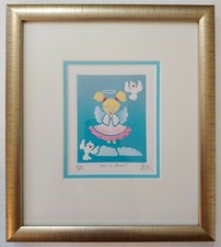 Rocio Pindter SOY TU ANGEL Framed Children's Room Print Signed 20/300 *Nice*
