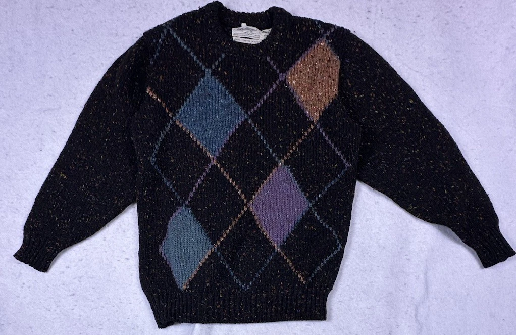 Vintage Heritage Intarsia Men’s Long Sleeve Sweater Size 42/107 Cm Multicolor