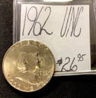 1962 Franklin Silver Half Dollar UNC! ENN Coins