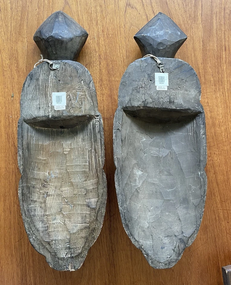 Набор из 2 20 «TIKI маска индонезийский стены искусства остров домашнего декора племенной бар тропический - Изображение 2 из 4